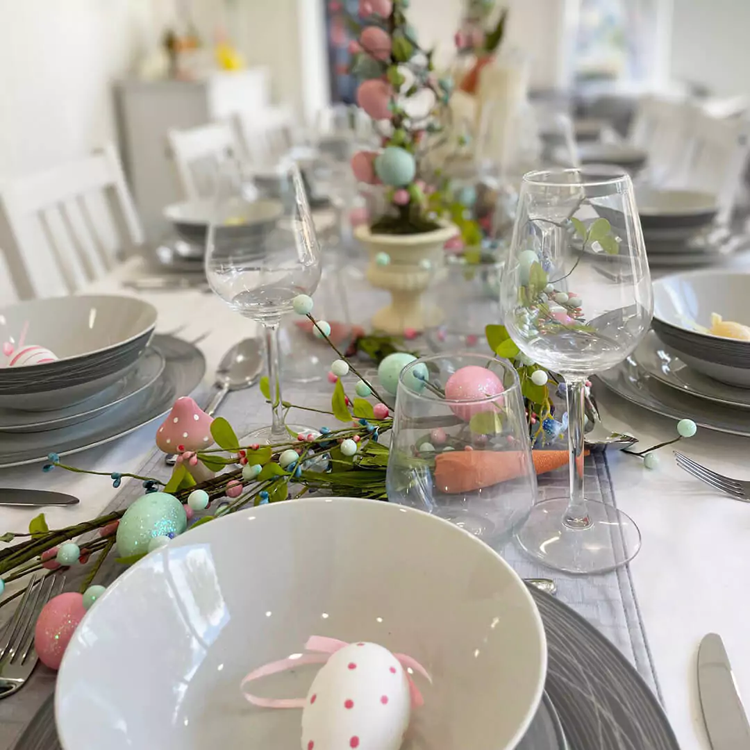 interior of a easter dining table