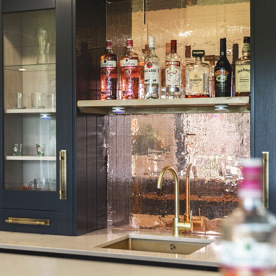 Interior of a garden bar drinks prep area