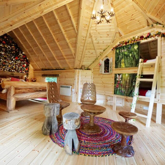 Cabin Master Arctic Cabins Camping and Glamping Airbnb composite internal view aesthetic home interior design reindeer Christmas