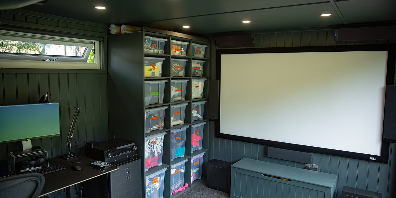 inside a home cinema room