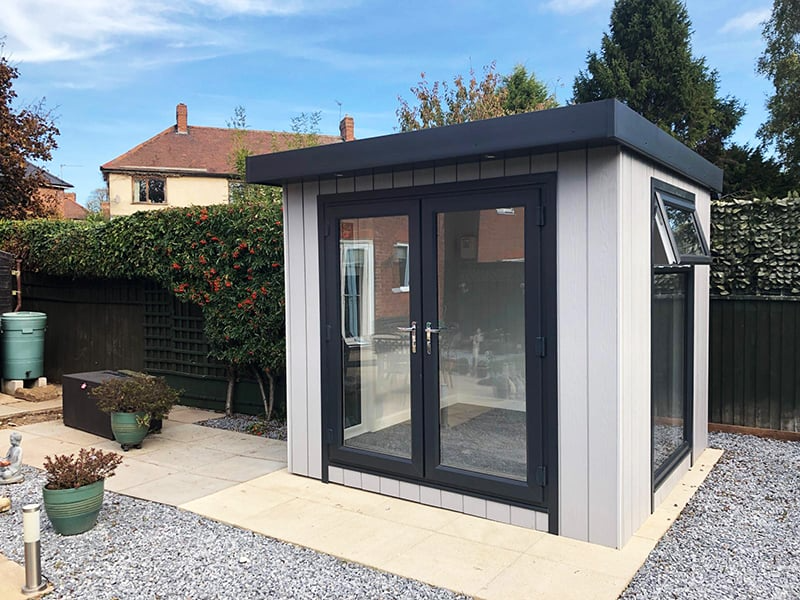 Work From Home Grey Garden Room