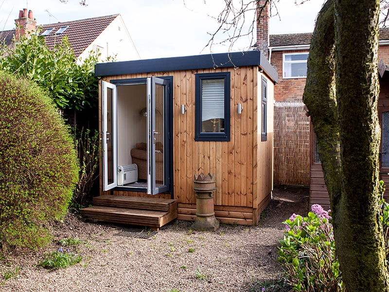 Wooden garden room for working from home