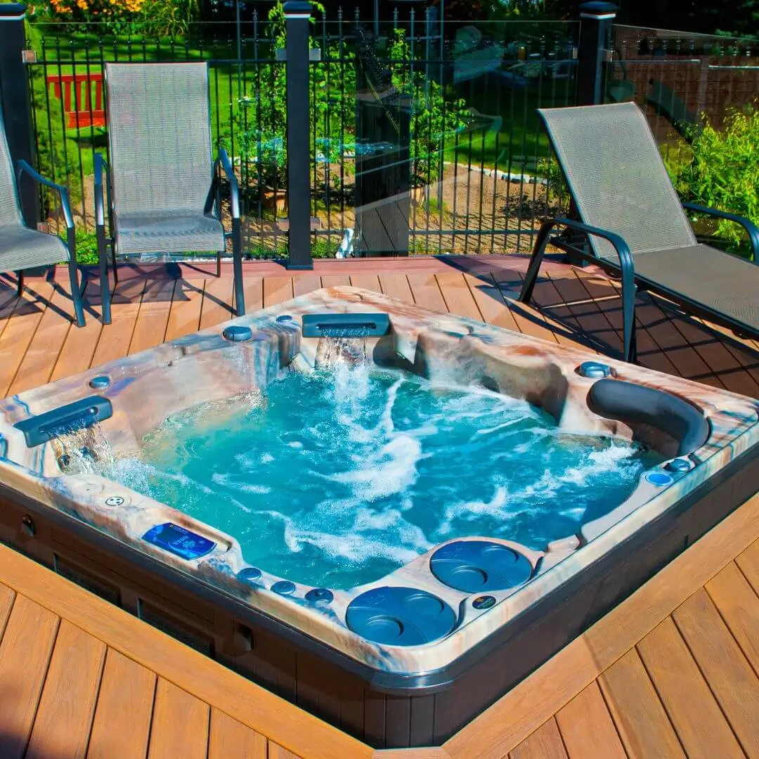 Hydropool nottingham hot tub supplier decking fitting