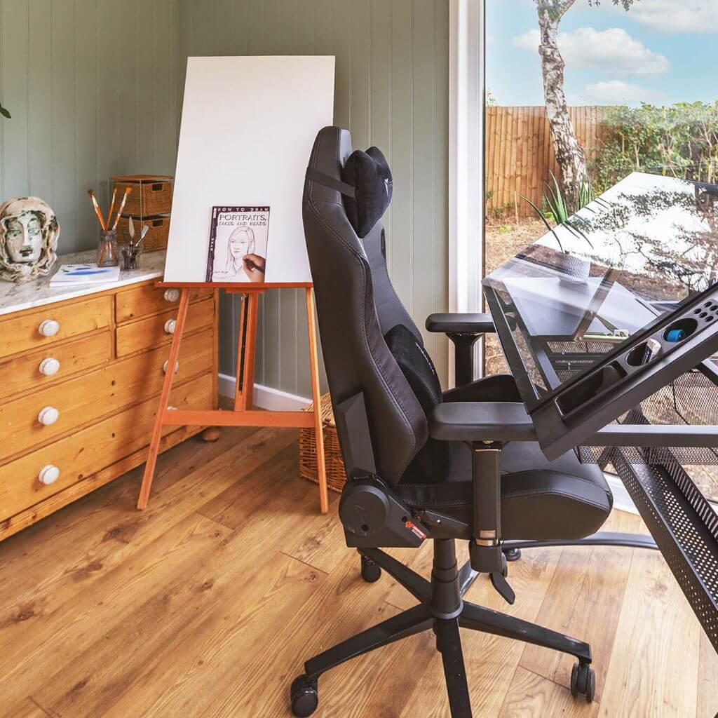 Cabin Master Hybrid Redwood Artist's Studio Internal View