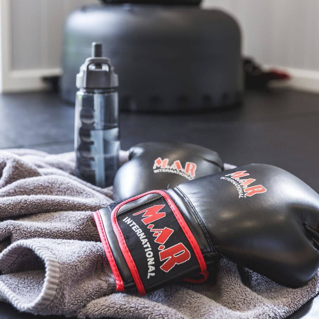 Cabin Master Cedar Garden Gym Room with Boxing Gloves and Punchbag 