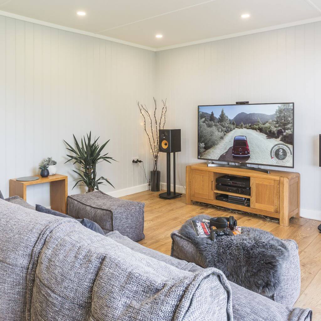 Cabin Master Cedar Garden Gym Room with Home Furnishings 