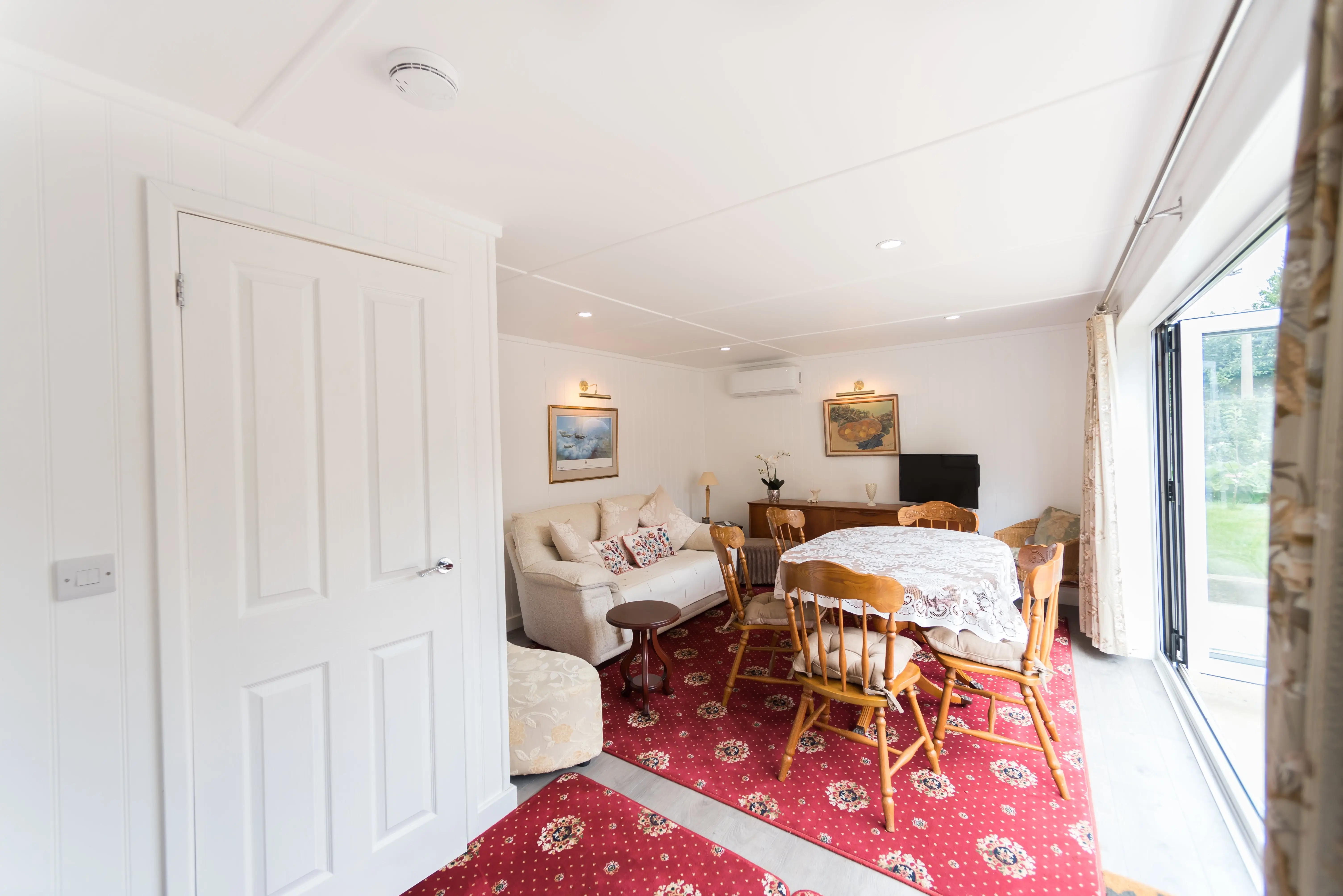 Cabin Master Cedar ShOffice Building Inside View 