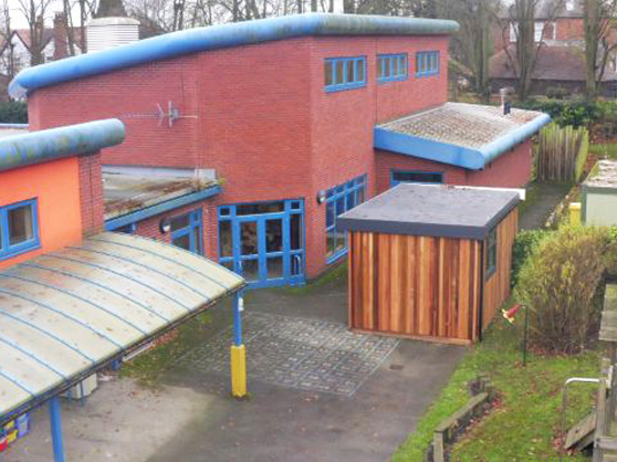 Langar CofE Drone photo of the music room