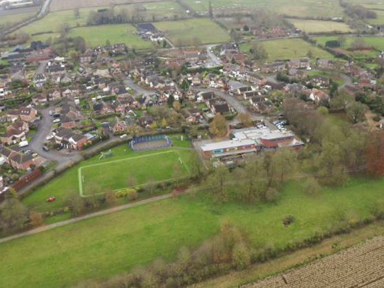 Langar C of E Drone shot