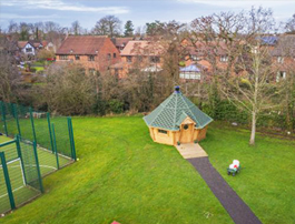 Springfield School Cabin Drone view