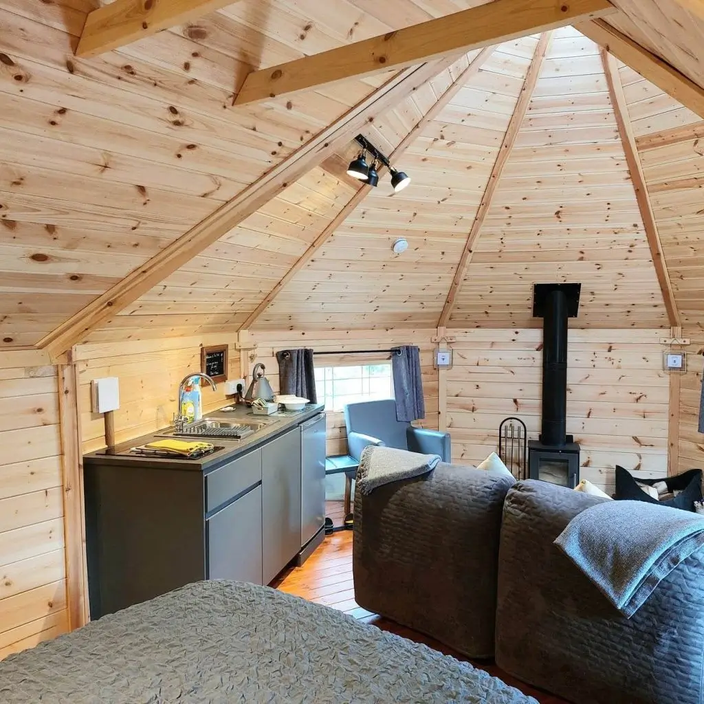 Inside Arctic Cabins Holiday Hive at Thorny Bush 