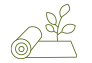 garden gym or yoga studio icon
