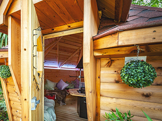 bbq cabin door