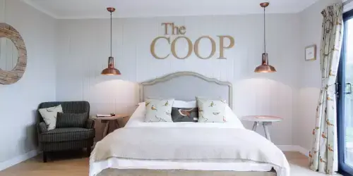 interior of a garden bedroom