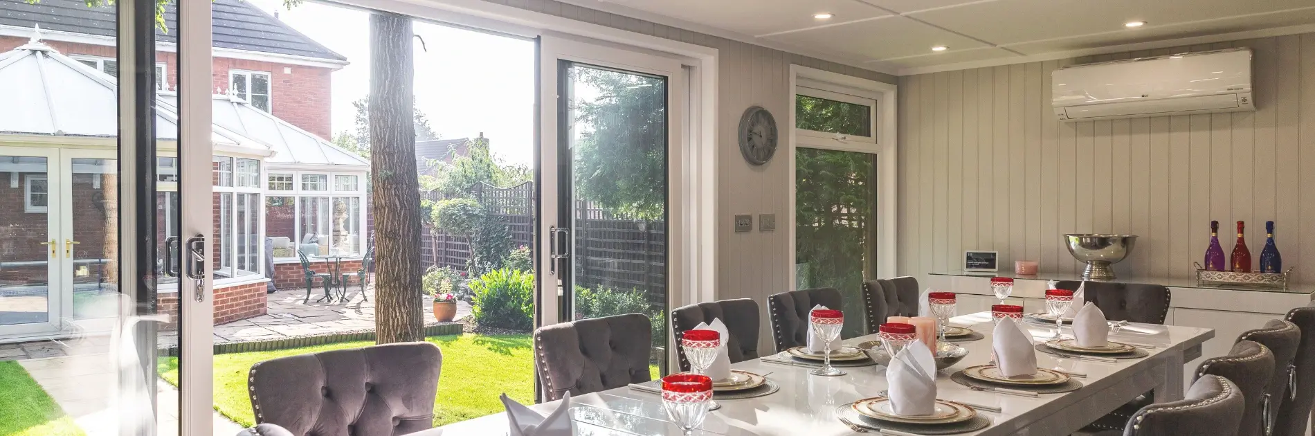 garden dining room for hosting friends and family