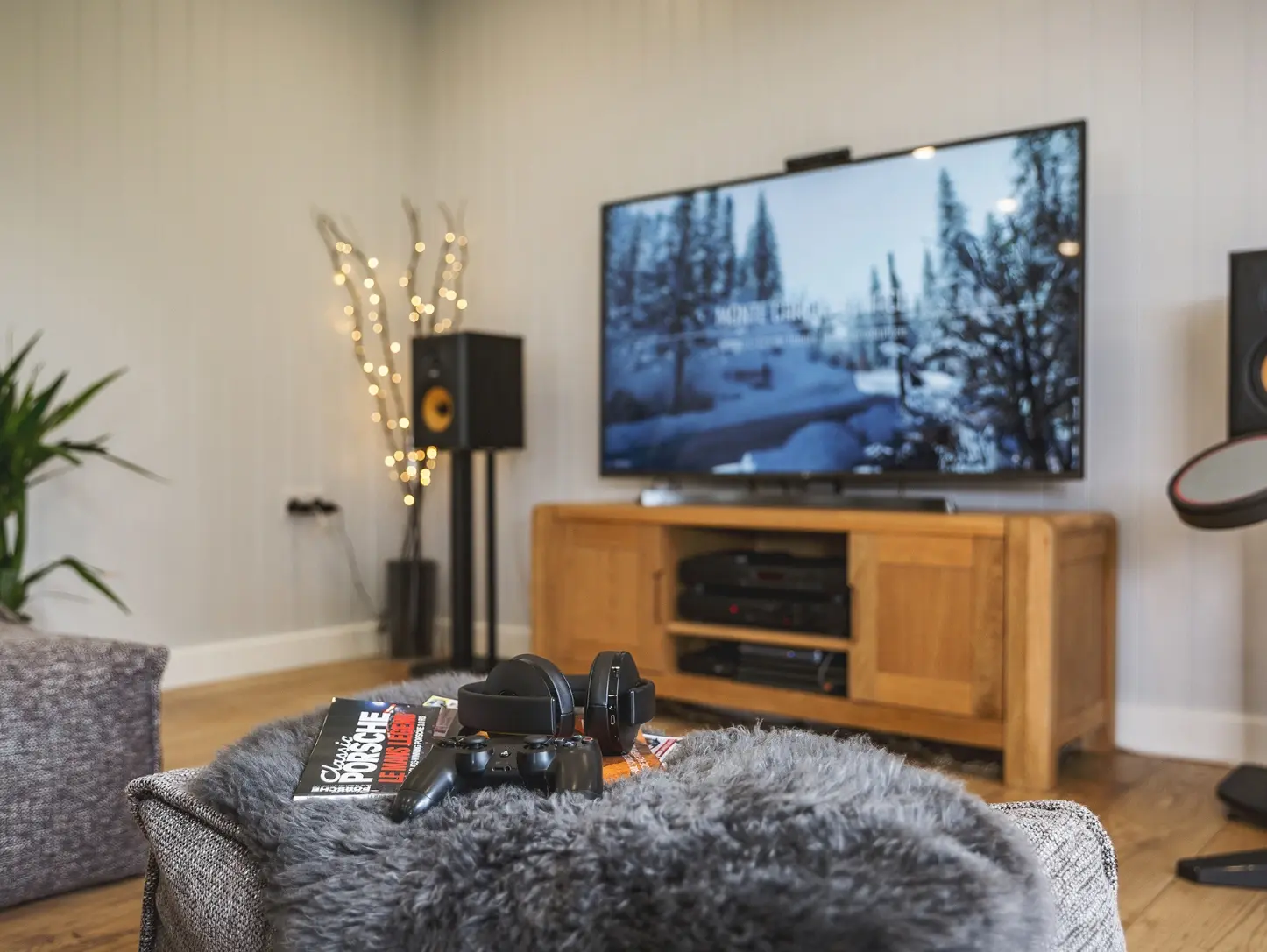 gaming set up in a garden