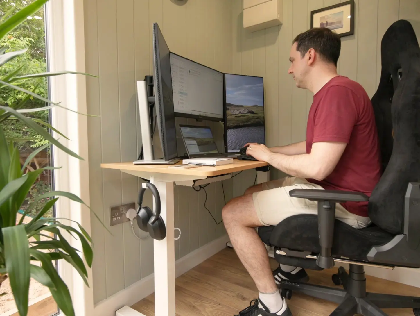 man in micro office