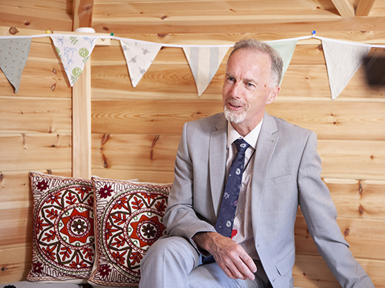 outdoor learning cabin teacher